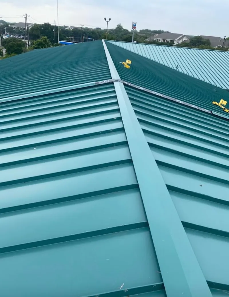 Green commercial metal roof ridge and valley for Metal Roof Repair in Schodack